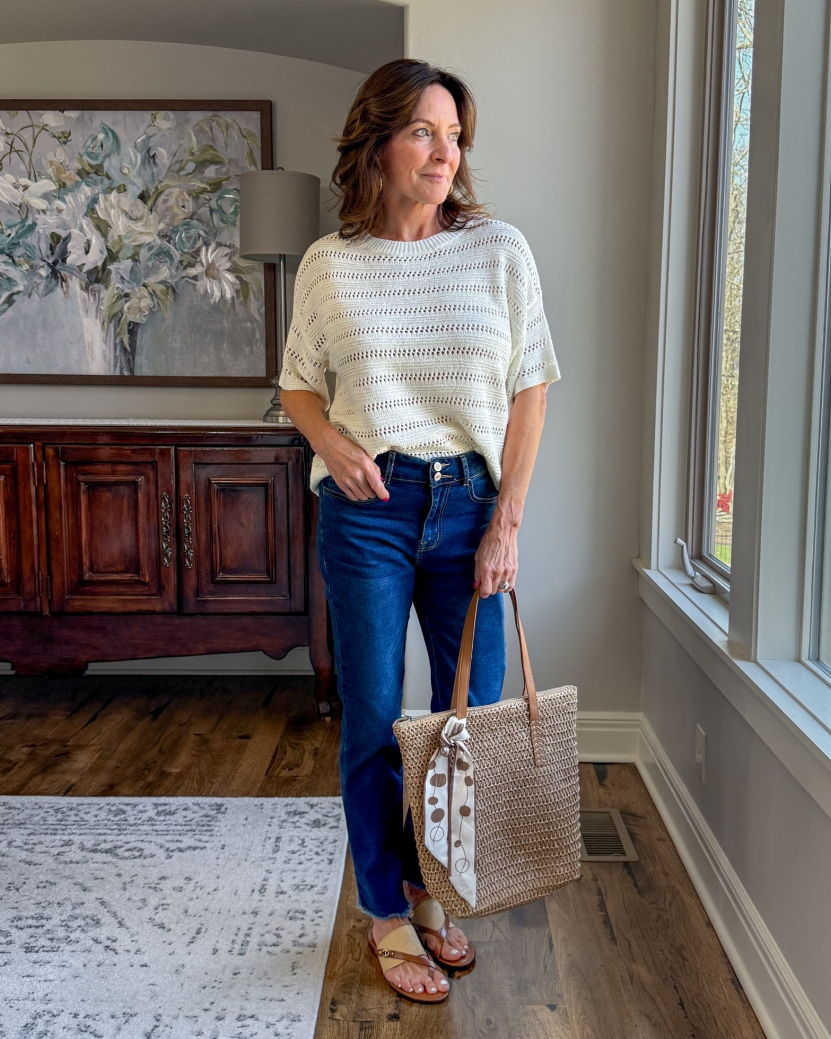 The layered look top with a relaxed fit feels effortless, and pairing these raw hem denim jeans keeps it casual.

#falltransitionoutfit #casualweekend #denimjeans

#LTKootd