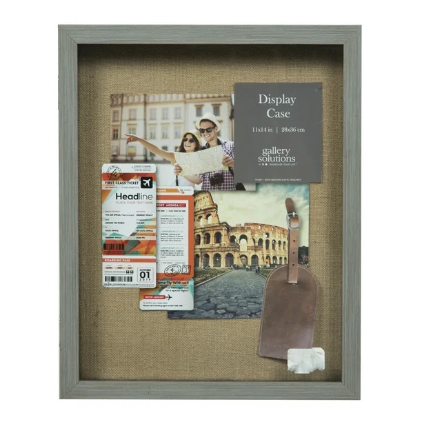 Gallery Solutions 12x15 Rustic Grey Shadow Box | Walmart (US)