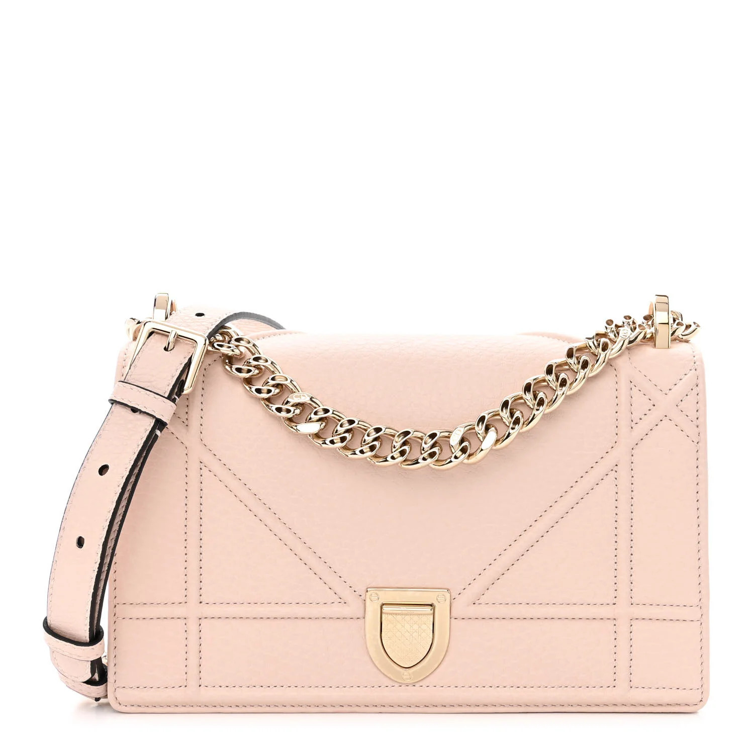 Grained Calfskin Small Diorama Flap Bag Pink | FASHIONPHILE (US)