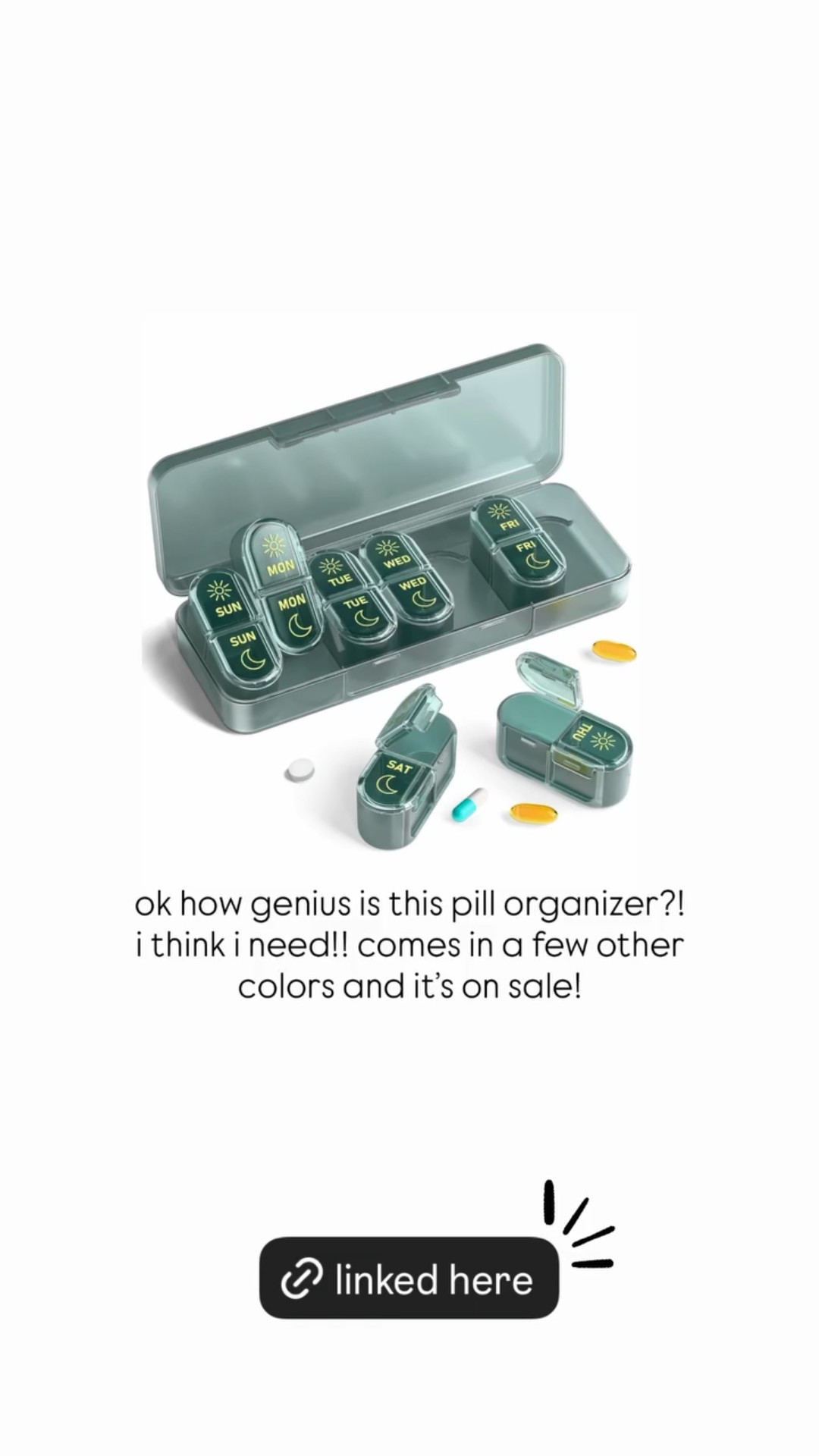 ok how genius is this pill organizer?! i think i need!! comes in a few other colors and it’s on sale!

Organization, pill holder 

#LTKHome