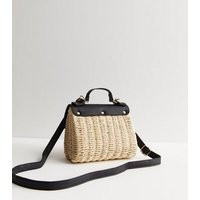 Black Straw Effect Cross Body Bag New Look | New Look (UK)