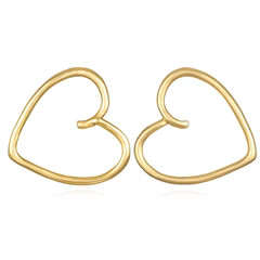 Sculpted Heart Earrings | Sequin