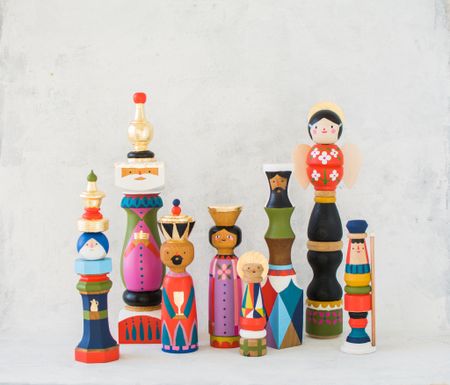 Everything you need for our painted mid-century heirloom nativity set!