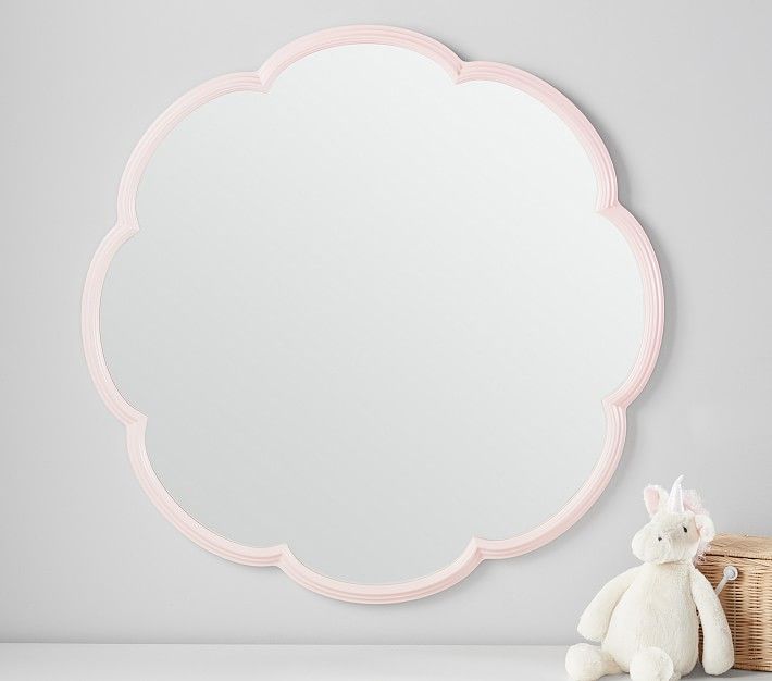 Blush Scallop Mirror | Pottery Barn Kids