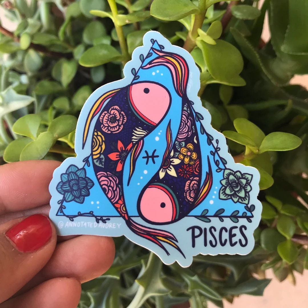 Vinyl Sticker | Pisces | Zodiac Astrology Weatherproof Decal | Gifts for Pisces | Etsy (US)