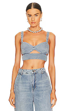 AFRM Lavera Top in Lancer Wash from Revolve.com | Revolve Clothing (Global)