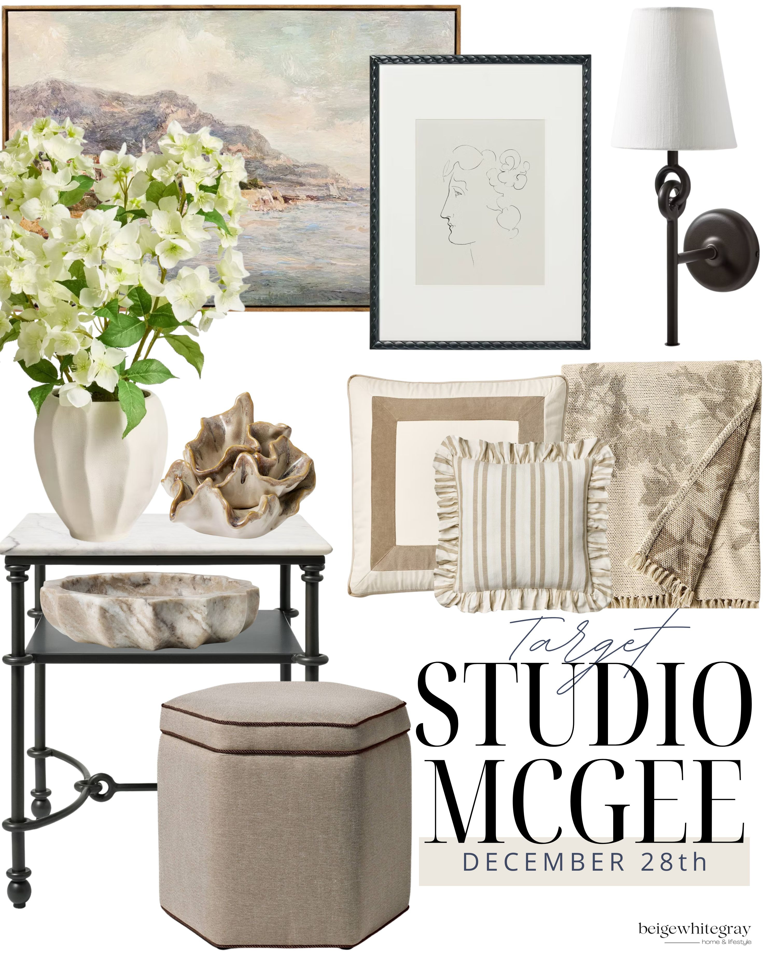 Studio Mcgee Spring Collection coming to Target on December 28th!
Studio McGee Home / Target Home / Spring Home / Textured Throw Pillows /  Neutral Blankets / Woven Baskets / Ceramic Vases / Textured Vases / Decorative Trays / Linen Curtains / Minimalist Wall Art / Rattan Accent Chairs / Stoneware Bowls / Neutral Area Rugs / Light Oak Furniture / Organic-Shape Mirrors / Spring Faux Greenery / Faux Florals / Marble Accent Pieces / Soft Light Rugs / Neutral Furniture / Sculptural Lighting / Pastel Decor / Reclaimed Wood Accents / Floral Pillows / Jute Rugs / Handcrafted Pottery / Linen Textures / Clean Lines & Natural Materials / Travertine Decor / Coffee Table Decor / Open Shelving Decor / Bookshelf Decor / Decorative Books / Marble Accents / Neutral Spring / Organic Modern Decor / Brass Candlestick Holders / Marble Decorative Boxes / Linen Accents / Woven Blanket Baskets / Neutral Wallpaper / Scalloped Decor / Neutral Home Furniture / Living Room Furniture / Entryway Furniture / Bedroom Furniture / Linen Sofa / Neutral Accent Chairs / White Oak Coffee Table / Arched Cabinets / Fluted Furniture /  

 

#LTKSeasonal #LTKHome