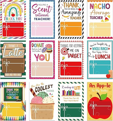 Amazon.com: Motiskyy 48 Pack Teacher Appreciation Gift Card Holders Thank You Teacher Gift Cards ... | Amazon (US)