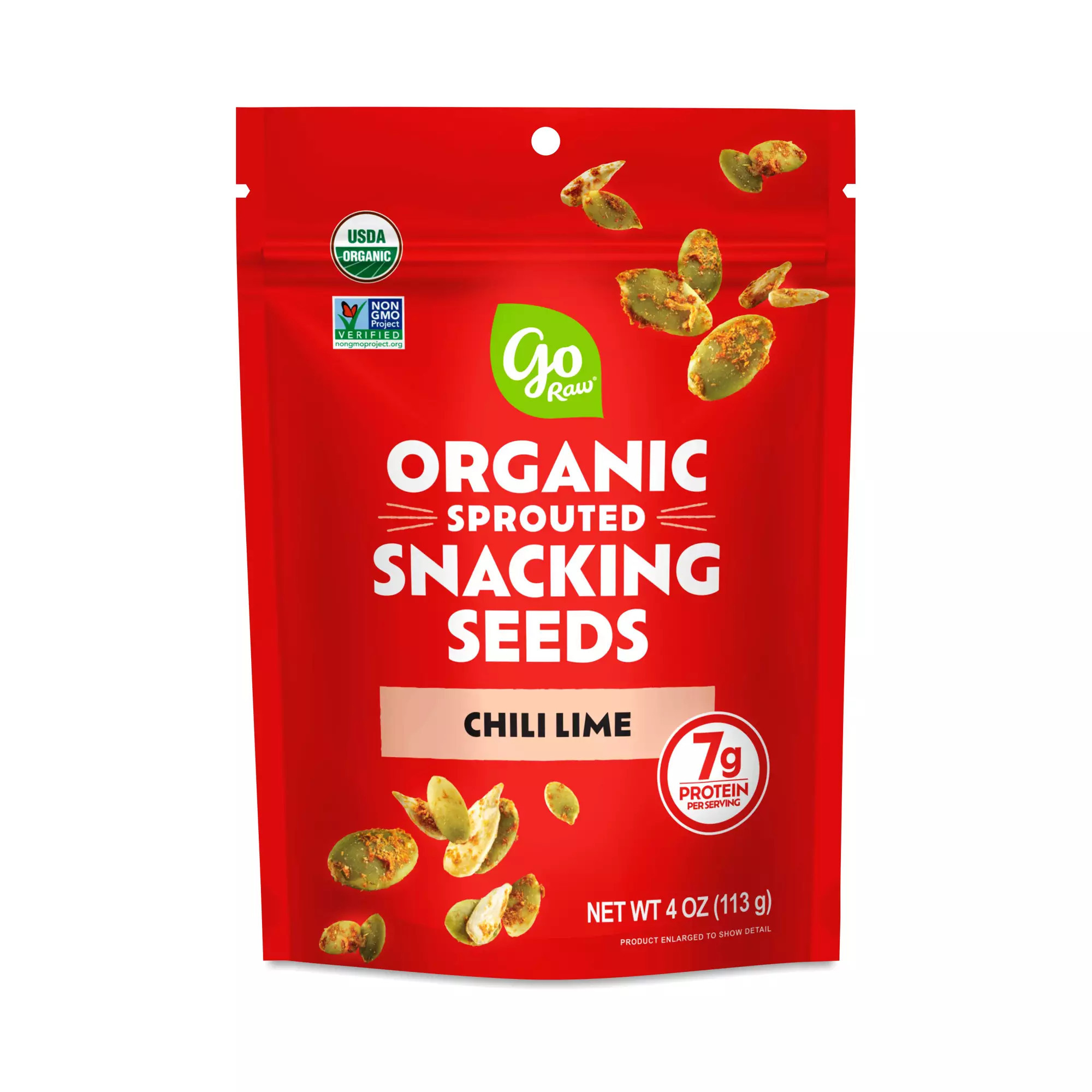 Go Raw Organic Sprouted Snacking Seeds, Chili Lime 4 oz pouch | Thrive Market