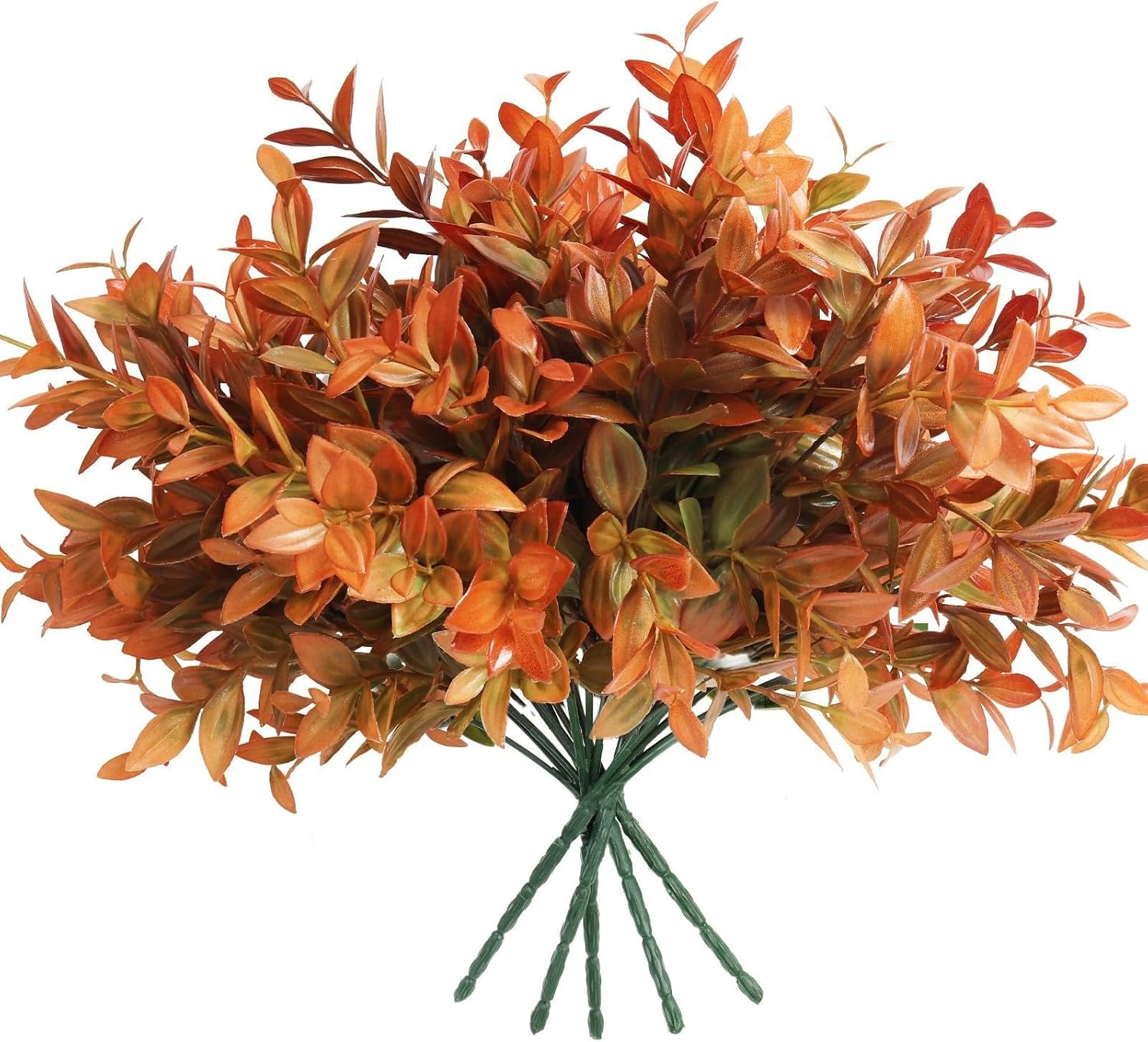 Artificial Fall Greenery Stems for Vase Fake Lucky Bamboo Leaves 6 Bundles | Amazon (US)