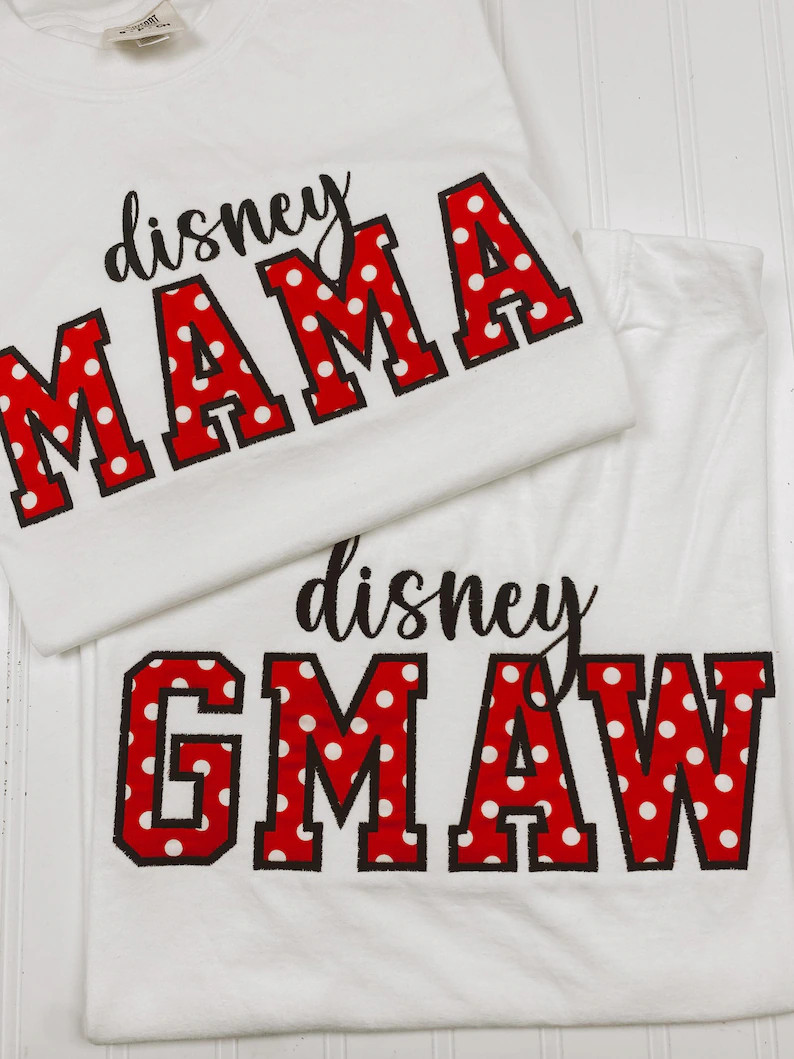 Disney Mama Embroidered T-shirt - Etsy | Etsy (Global)