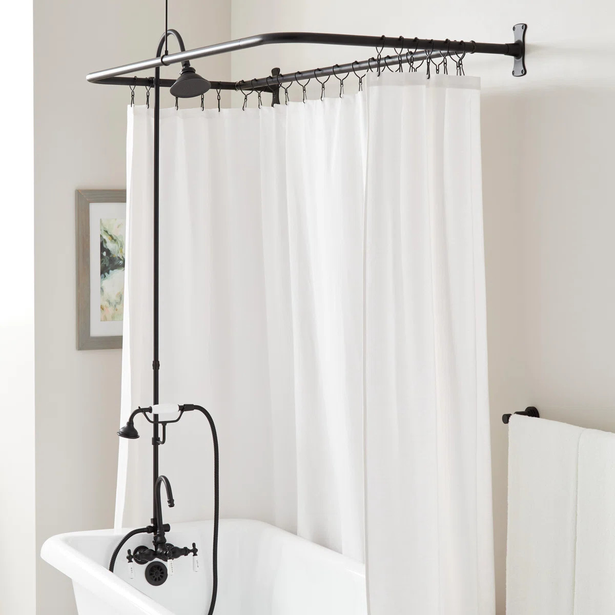 Gooseneck 60" Tub & Shower Faucet 479746 | Wayfair North America