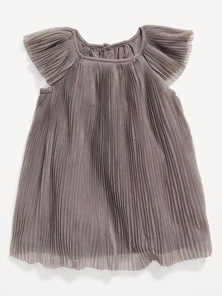Flutter-Sleeve Pleated Tulle Swing Dress for Baby | Old Navy (US)