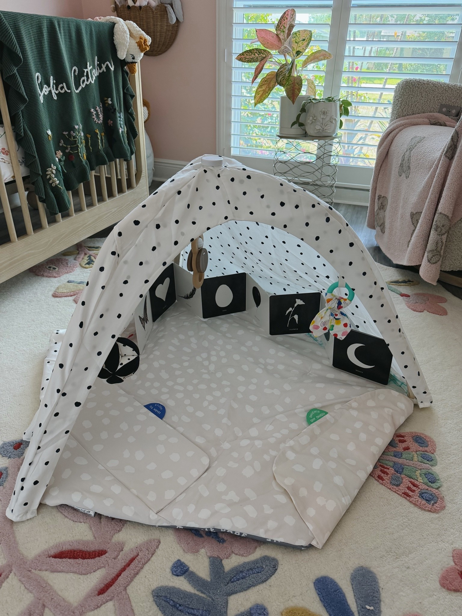 out tummy time set up🖤🤍

#LTKmomlife #LTKBaby