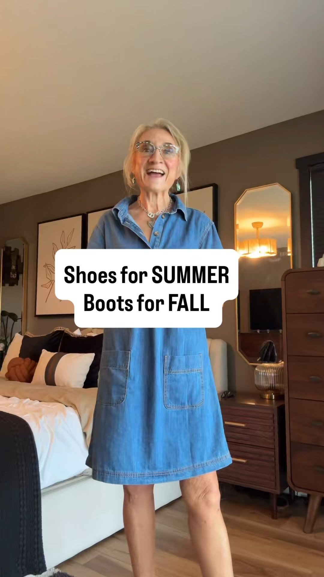 I wanted another pair of shoes for summer and these were on clearance! And I needed a pair of boots for fall and these were a perfect choice! Which pair would you wear? I also love this little denim dress, I've been wearing it on repeat. Comment SHOP for the links. @dsw @sidefeel_official #affordablefashion #summershoes #fallboots #ootdinspo #footfashion

#LTKootd #LTKOver40