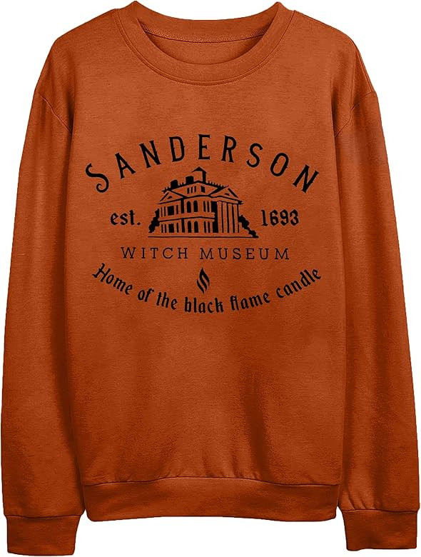 Halloween Sweatshirt for Women Sanderson Sisters Pullover Tops Funny Hocus Pocus Graphic Shirt Blous | Amazon (US)