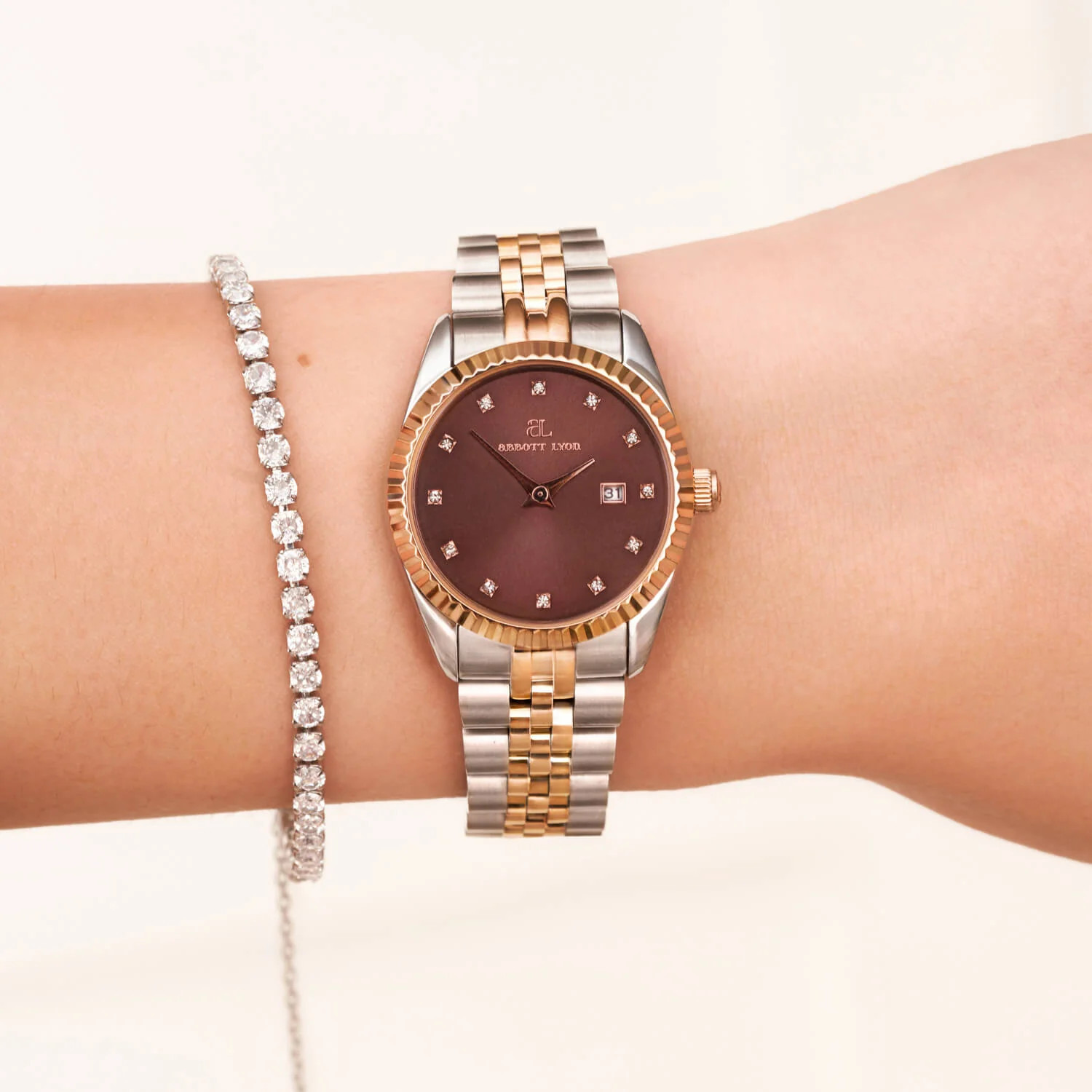 Mini Two Tone Mocha Belgravia 30 Watch | Abbott Lyon