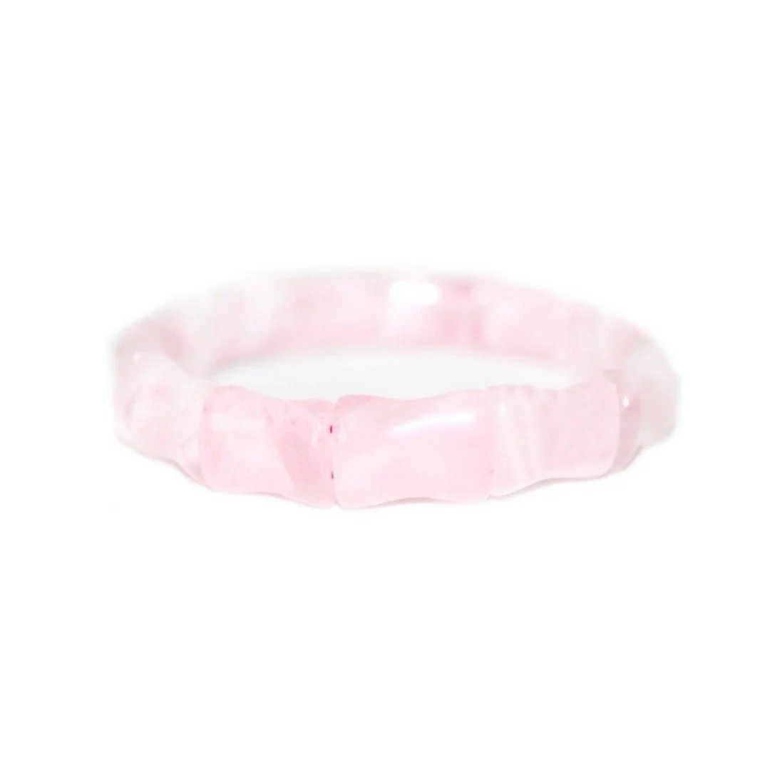 Bamboo Bangle, Rose Quartz | Hazen & Co
