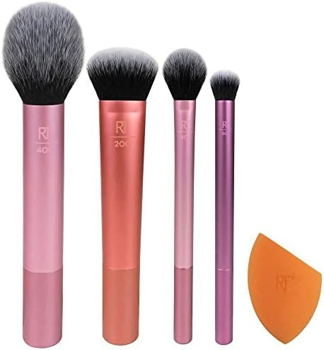 Real Techniques Makeup Brush Set with Sponge Blender for Eyeshadow, Foundation, Blush, and Concea... | Amazon (US)
