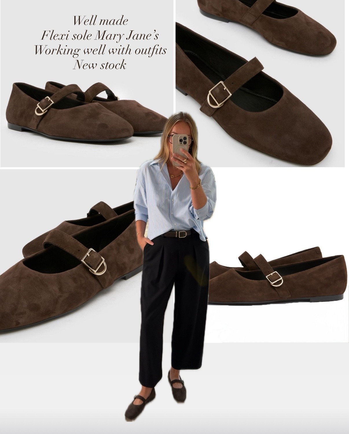 Love these Mary Jane suede flats 
Great shape 
Comfortable 
Well made 
Flexi sole 
Working well with outfits 

Ballet flats 
Brown suede shoes 


#LTKshoes #LTKautumn #LTKuk