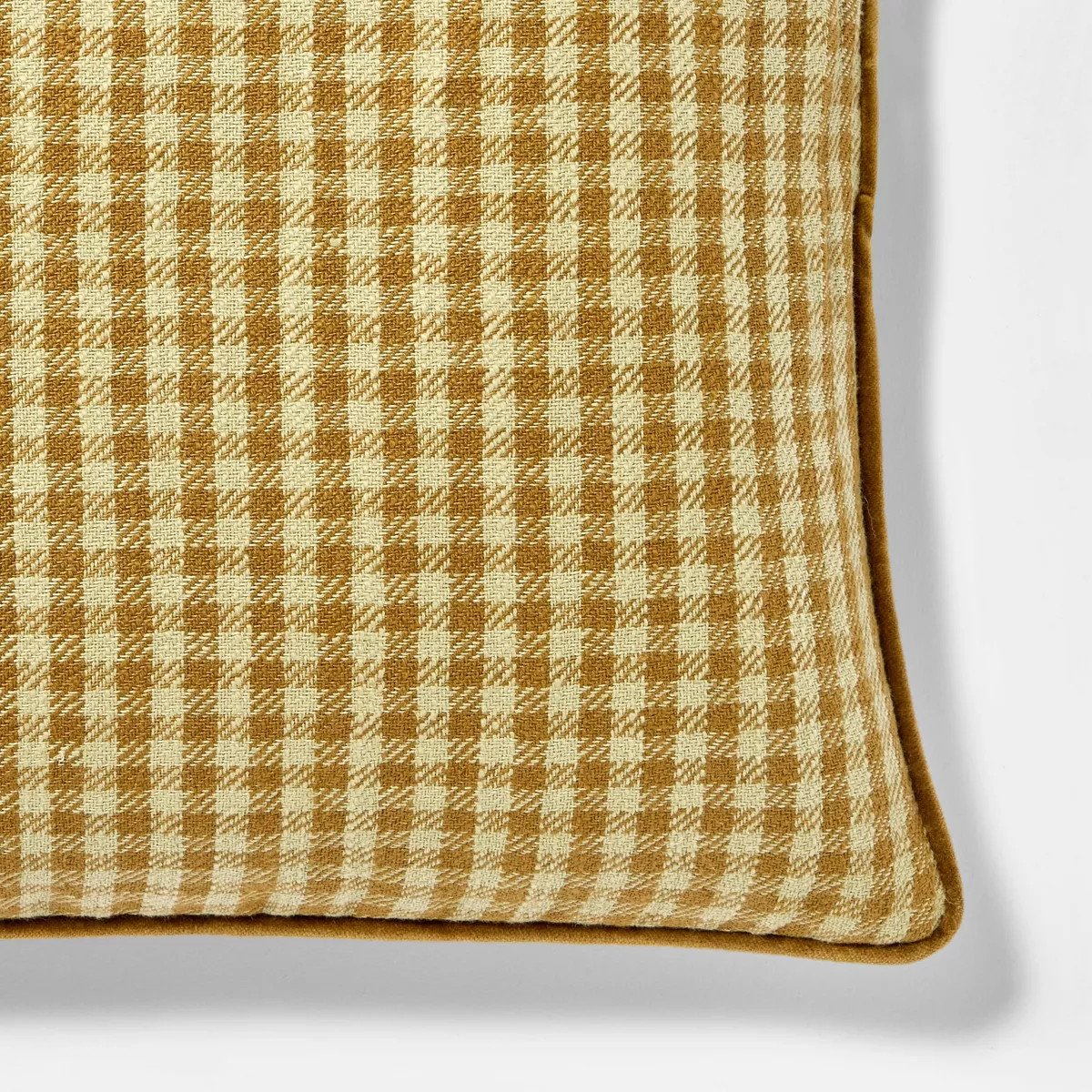20"x20" Gingham and Velvet Reverse Throw Pillow - Threshold™ designed with Studio McGee | Target