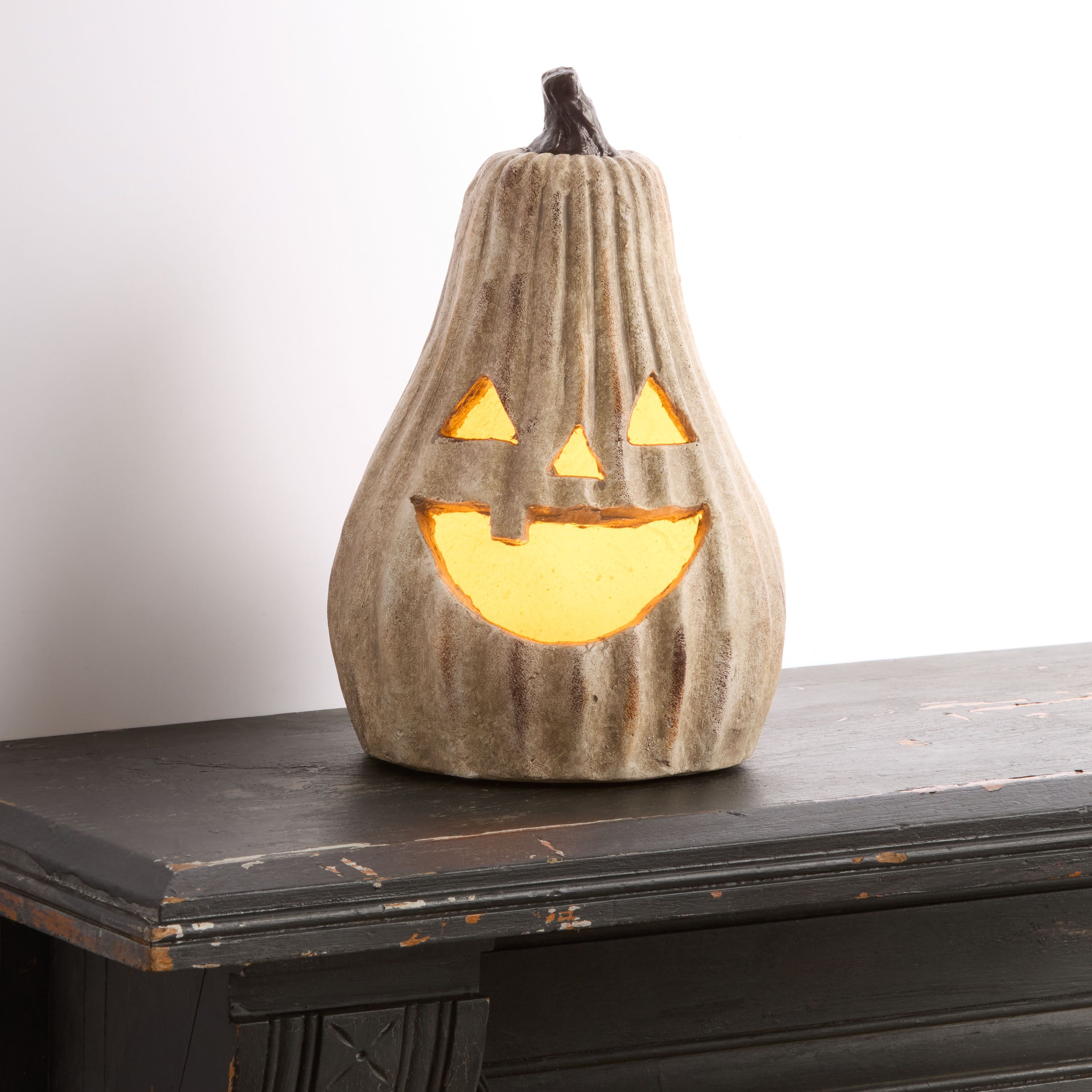 Tall Antiqued Jack-O'-Lantern LED Light Up Decor | World Market