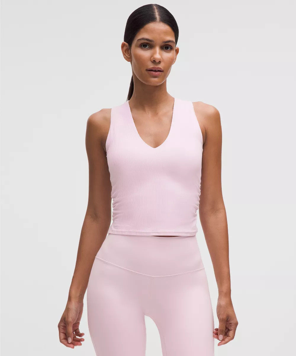All It Takes V-Neck Tank Top Light Support, B–D Cup   Ribbed Nulu | lululemon (AU)