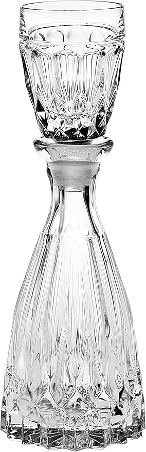 Crystal - Glass -Mouthwash Decanter with 1 oz Cup Stopper - (can use the stopper as a Tumbler) 8"... | Amazon (US)