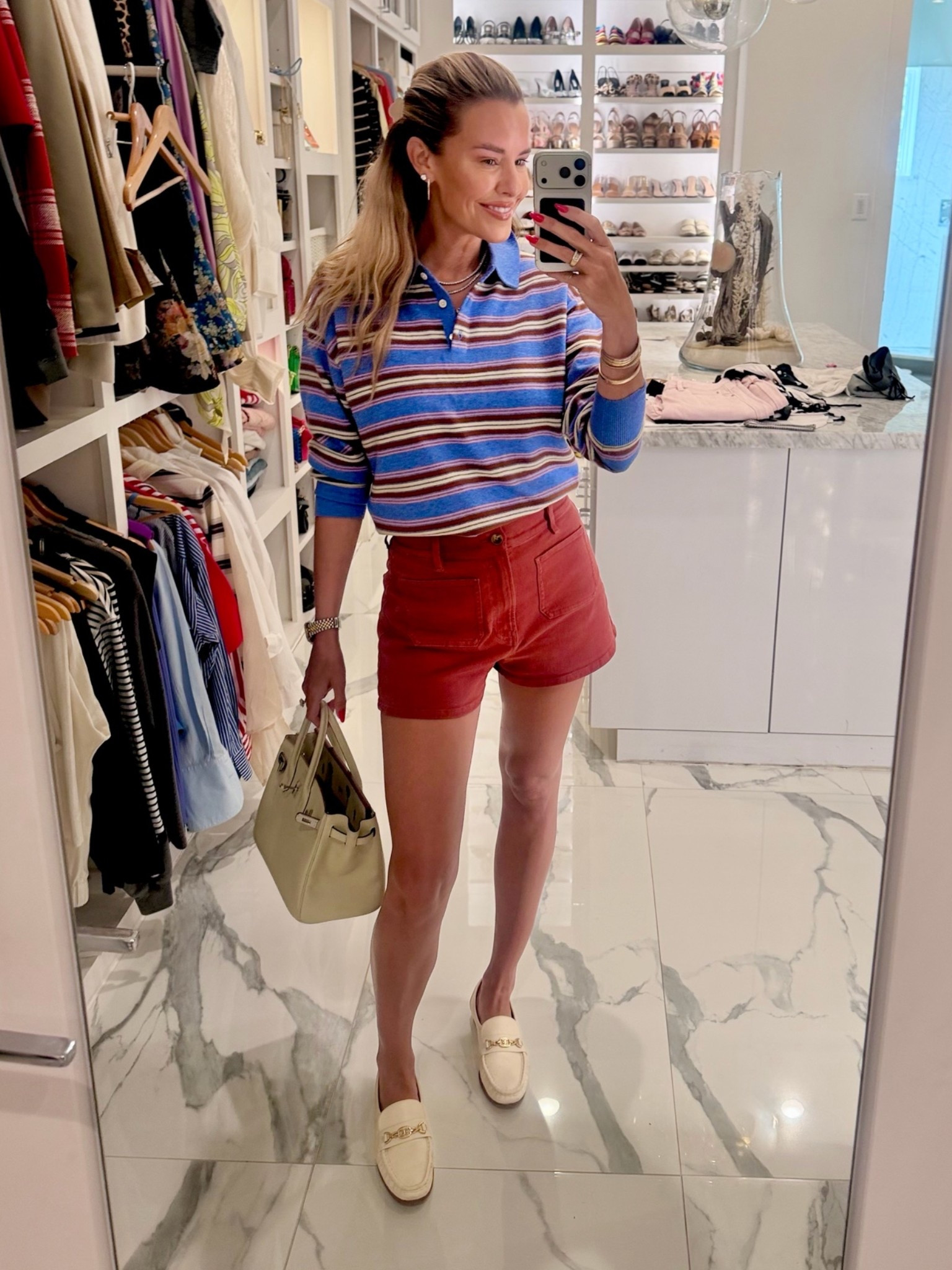 Off to the movies to see The Odessey! // small in sweater, 26 in shorts, loafers TTS