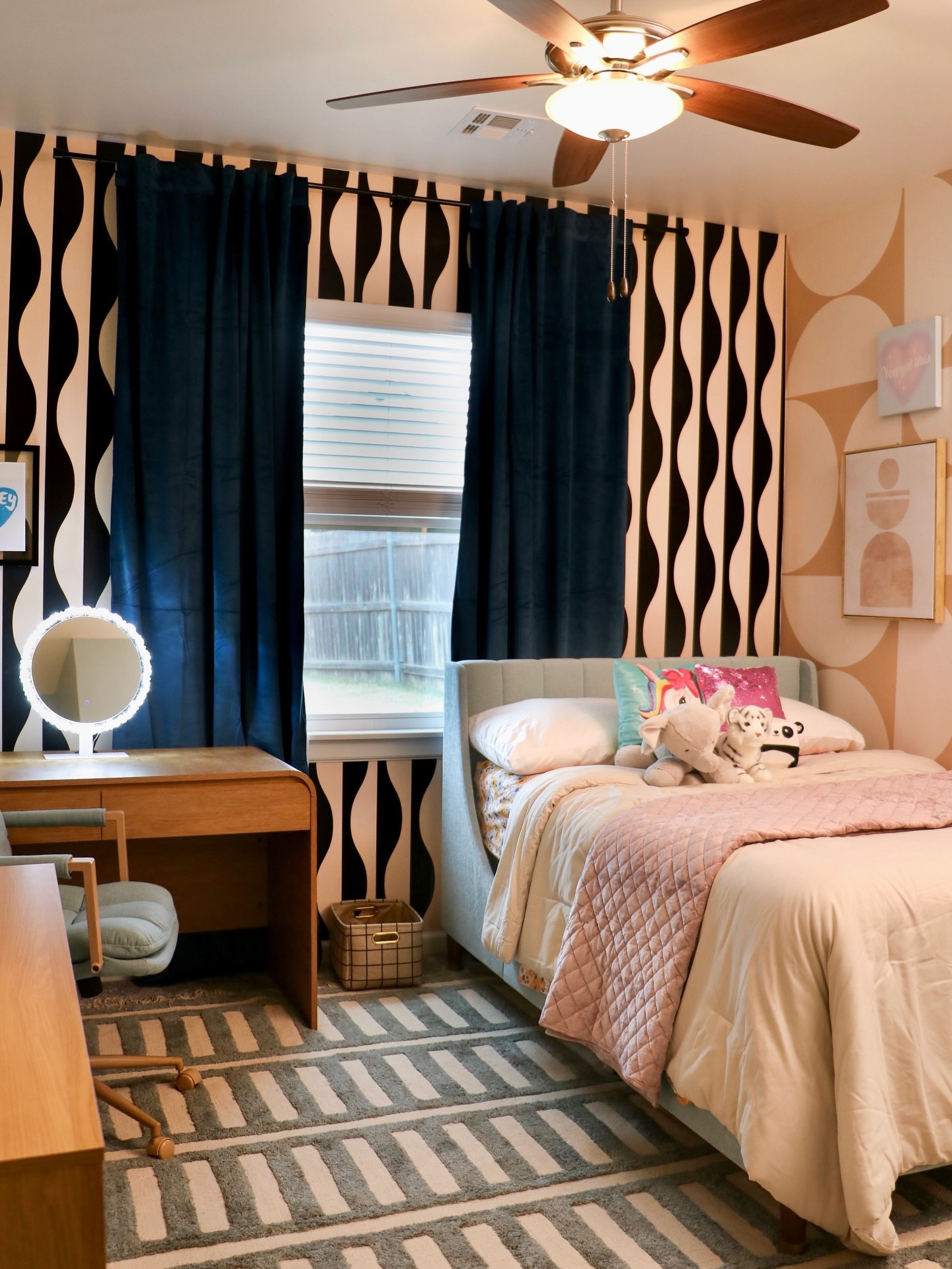 Swipe to see the BEFORE ➡️
This room makeover was extra special because it was a surprise birthday gift for Sydney, my sweet 10-year-old client who dreamed of a more “grown-up” space. 💙✨
From render → paint → wallpaper → styling… watching this room come to life was magic.
And her reaction? Worth every second. 🥹💕
✨Comment “Makeover” for all the room details! ✨ and Episode 3 is officially live. Head to my profile link to watch! #roommakeover #boldpattern #wallpaper #girlsroom #tween