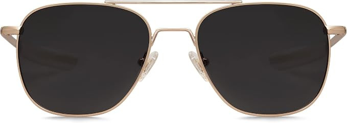 SOJOS Small Polarized Aviator Sunglasses for Men Women Classic Double Bridge Square Aviators SJ11... | Amazon (US)
