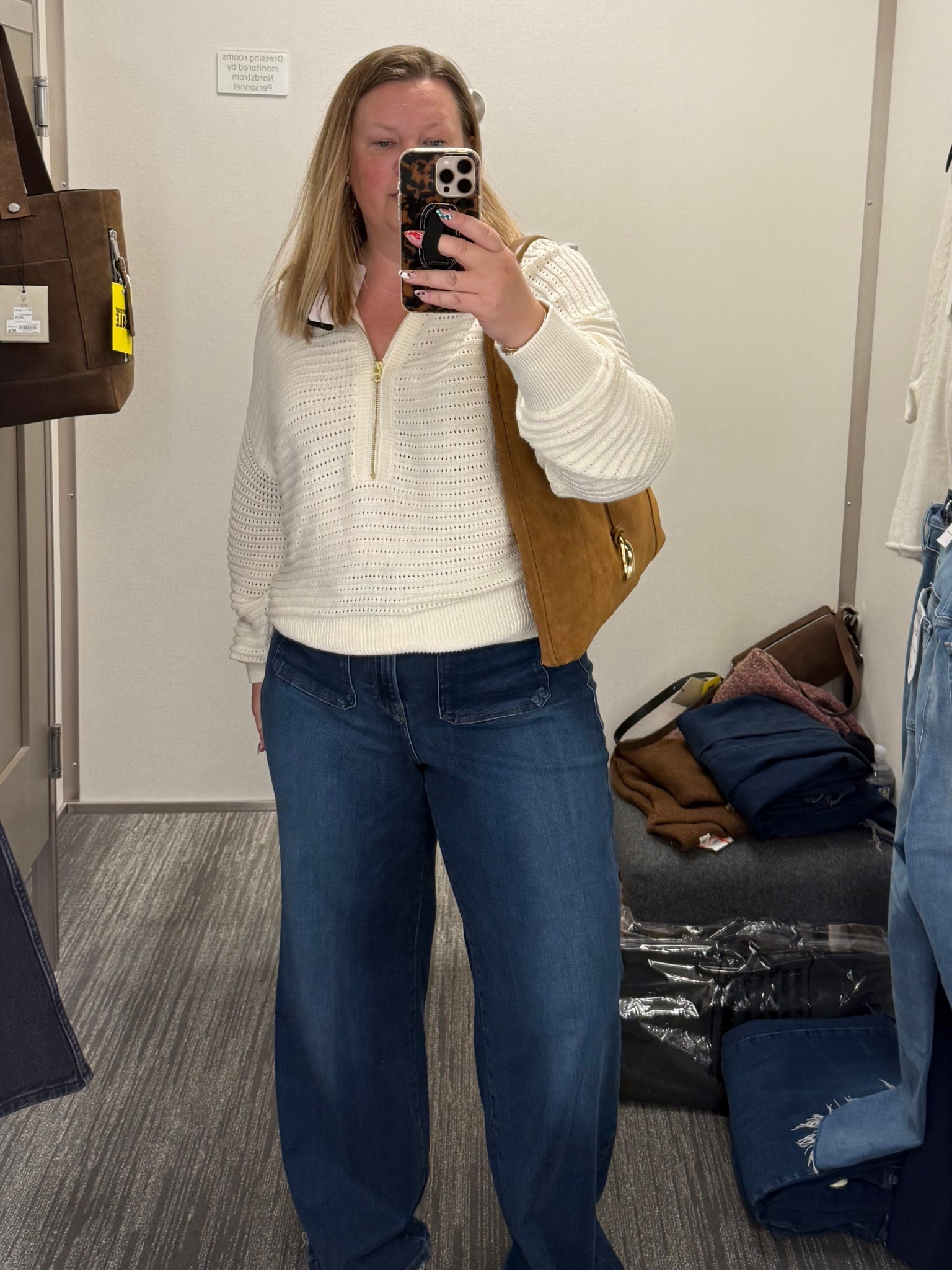Wearing an XL in top. Wearing an 18 in pants here but ended up sizing down one. 
Nsale. Nordstrom sale  

#LTKOver40 #LTKSeasonal #LTKSaleAlert