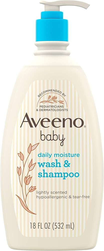 Aveeno Baby Daily Moisture Gentle Body Wash & Shampoo with Oat Extract, 2-in-1 Baby Bath Wash & H... | Amazon (US)