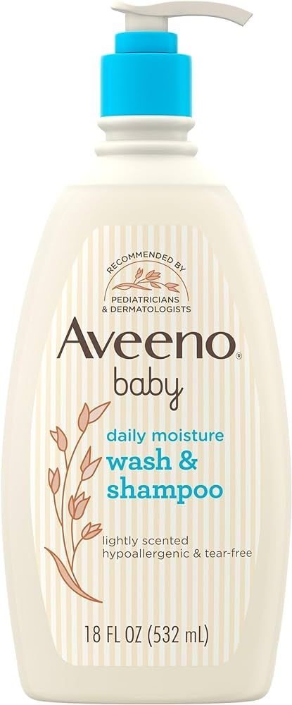 Aveeno Baby Daily Moisture Gentle Body Wash & Shampoo with Oat Extract, 2-in-1 Baby Bath Wash & H... | Amazon (US)