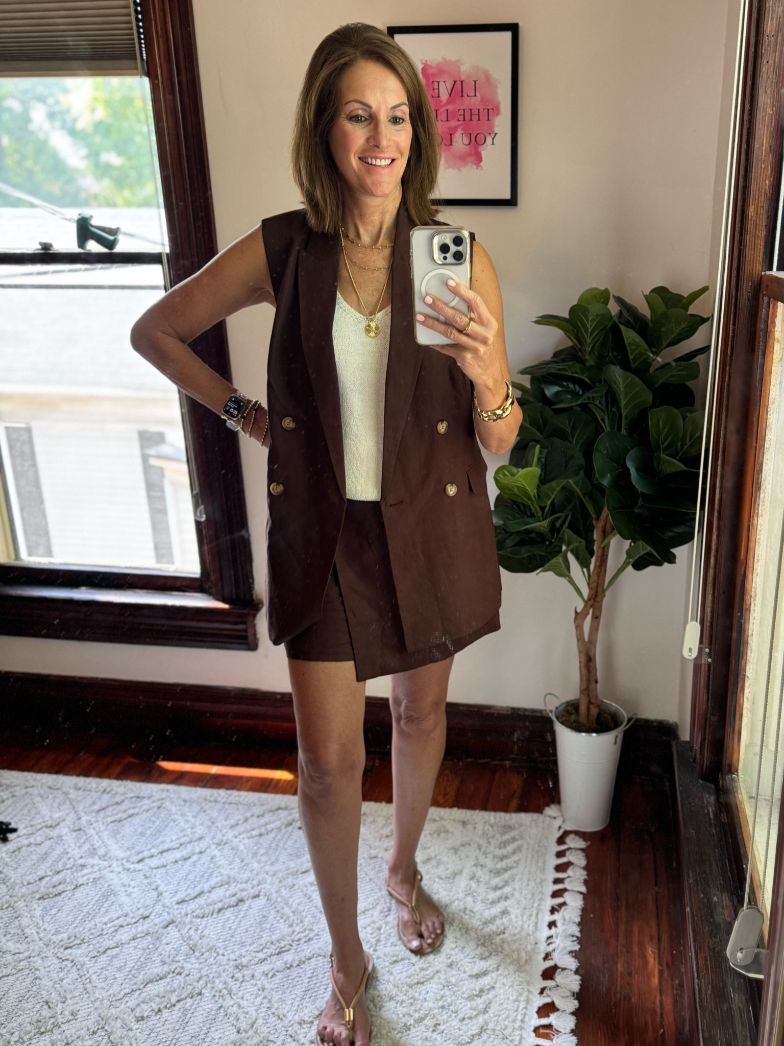 Linen blend skort and vest
M & size 8

Sweater tank - medium 
25% off : ANNIE25 thru 7/6
7/7 use ANNIE10

Summer stylee

#LTKSummerSales #LTKStyleTip #LTKFindsUnder50