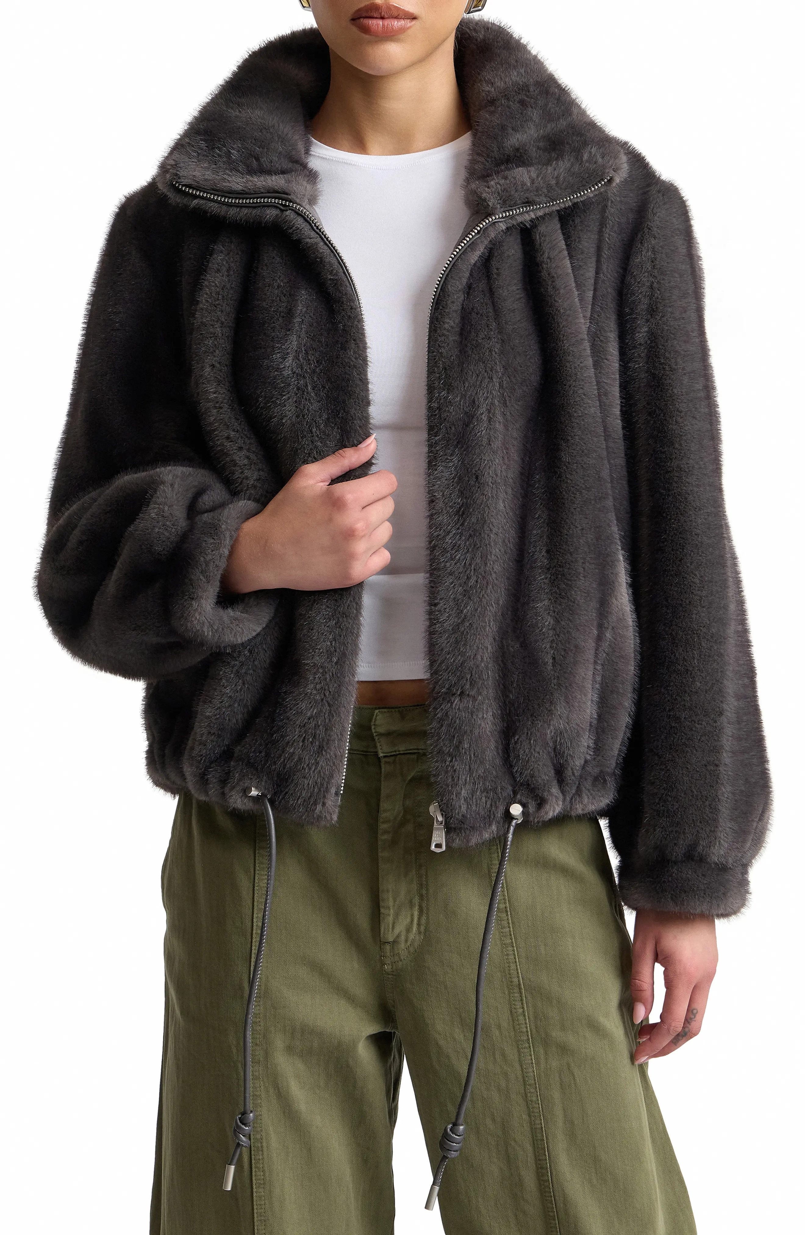 Crop Faux Fur Jacket (Women) | Nordstrom | Nordstrom