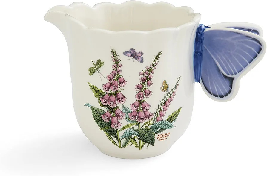 Portmeirion Botanic Garden Bouquet 10 oz Creamer - Dolomite with Figural Butterfly Handle & Scall... | Amazon (US)