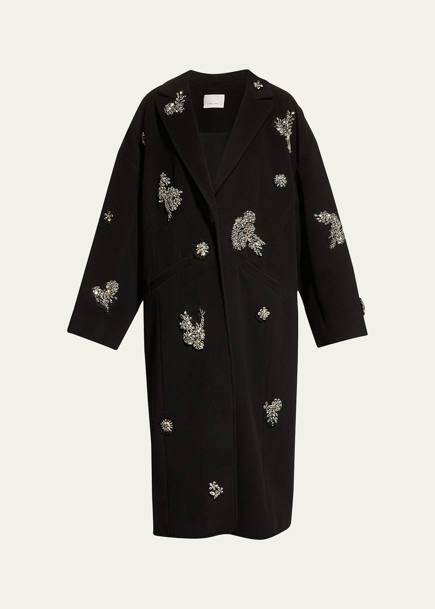 Cinq a Sept Gravis Crystal Ivy Mid-Length Coat | Bergdorf Goodman