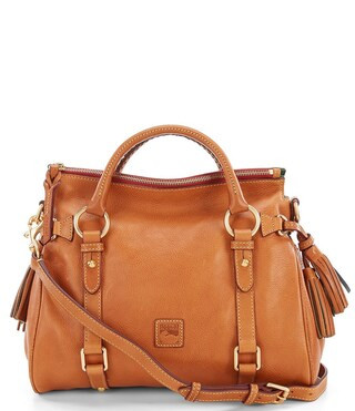 Florentine Leather Tassle Satchel Bag | Dillard's