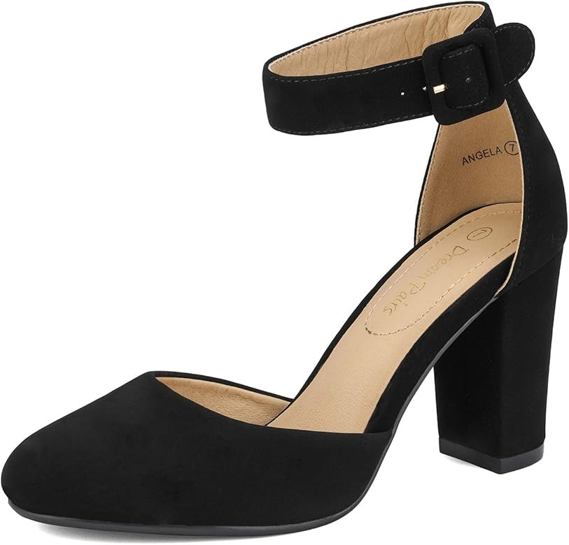 DREAM PAIRS Women's High Heel Closed Toe Chunky Wedding Pumps Shoes | Amazon (CA)
