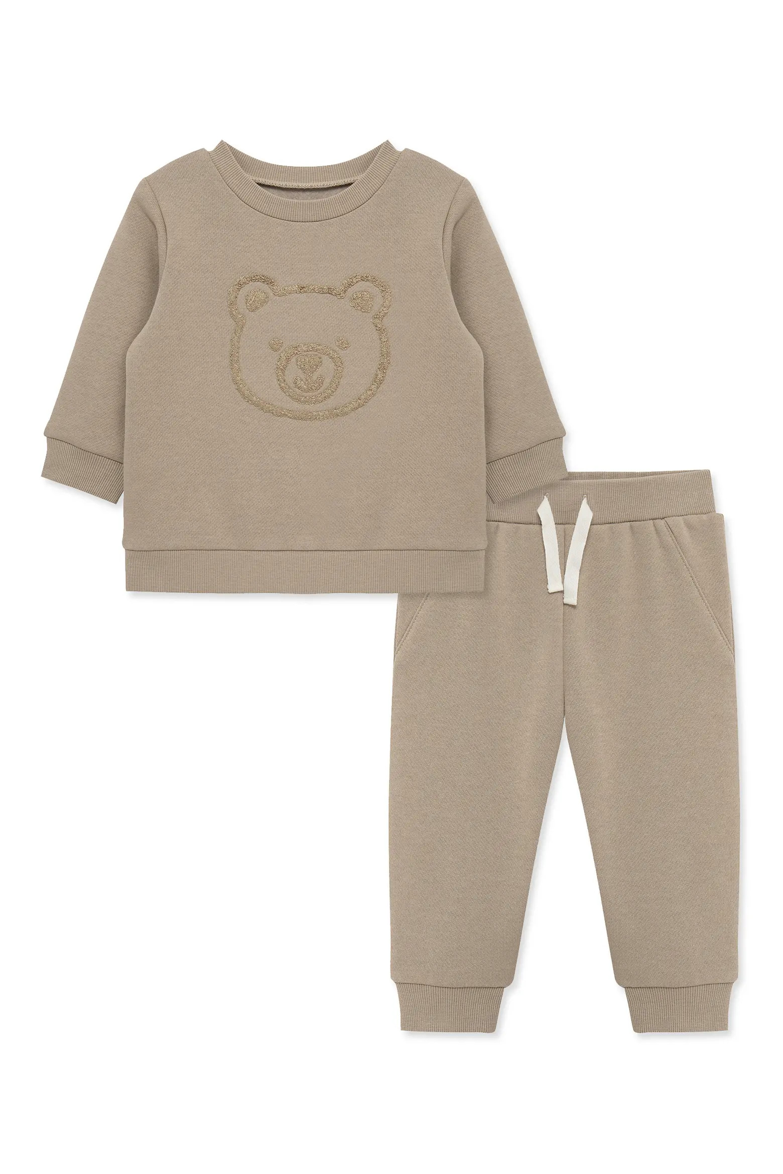 Kids' Embroidered Bear Fleece Crewneck Sweatshirt & Joggers Set (Men) | Nordstrom | Nordstrom