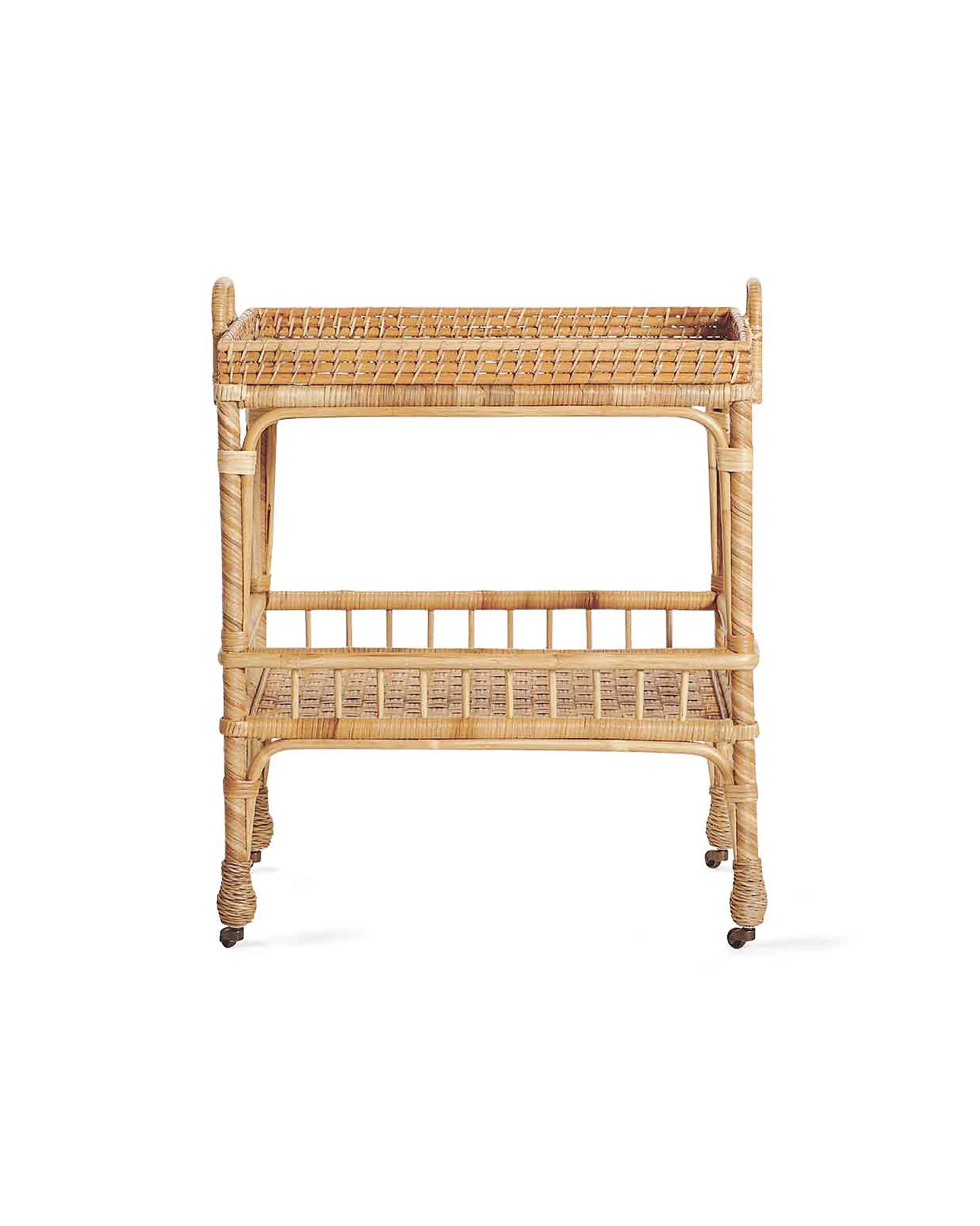 South Seas Rattan Side Cart | Serena and Lily