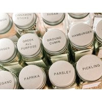 Clear Spice Label Tops/Water+Oil Resistant Labels Home Organization Circle | Etsy (US)