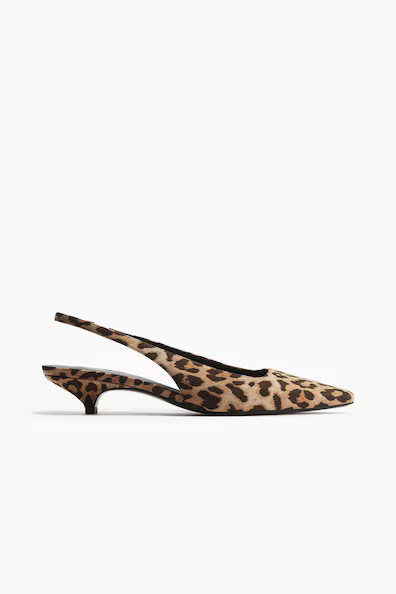 H & M - Pointed Slingbacks - Beige | H&M (US + CA)