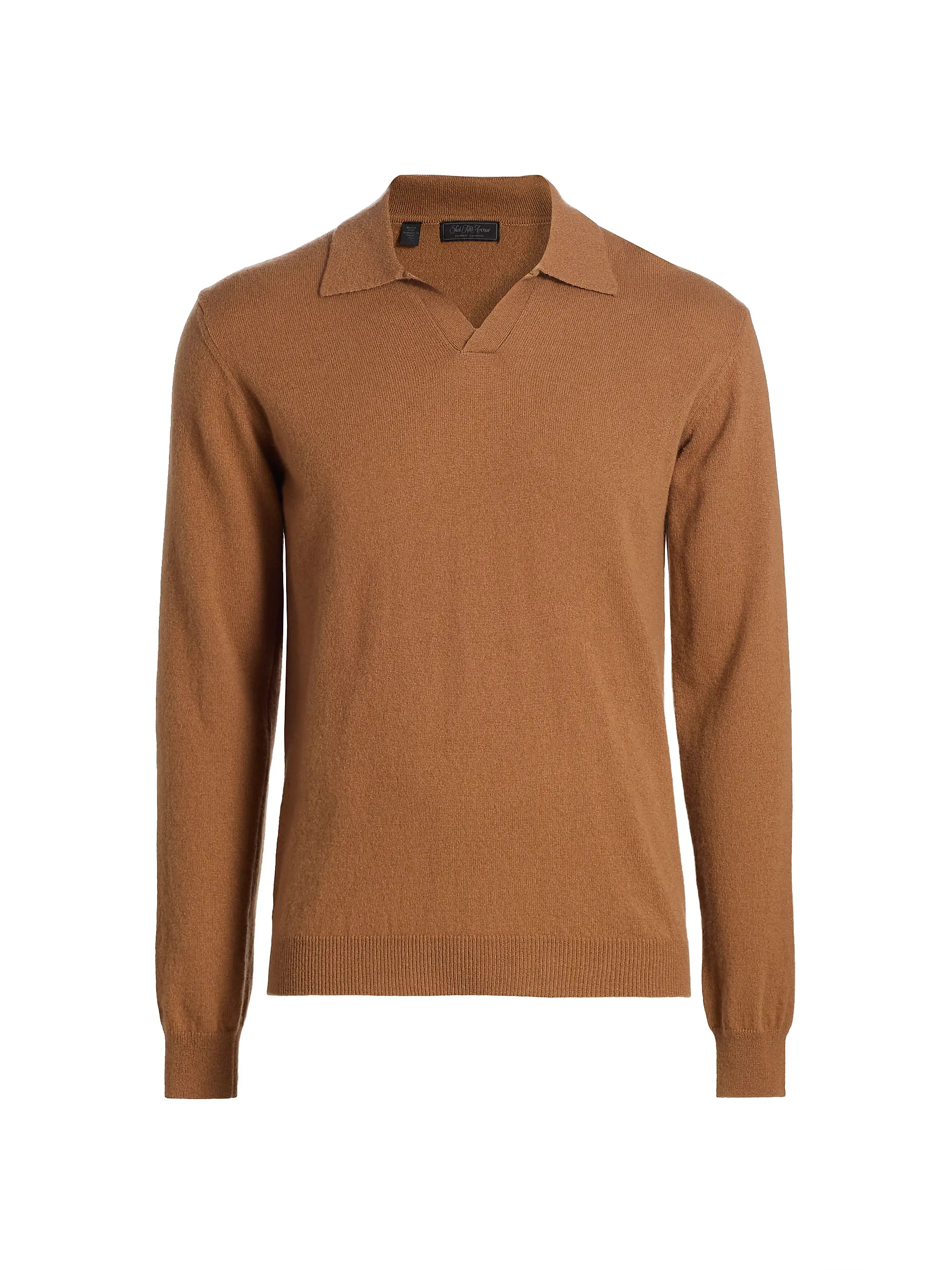 Saks Fifth Avenue Cashmere Johnny Collar Polo Sweater | Saks Fifth Avenue | Saks Fifth Avenue