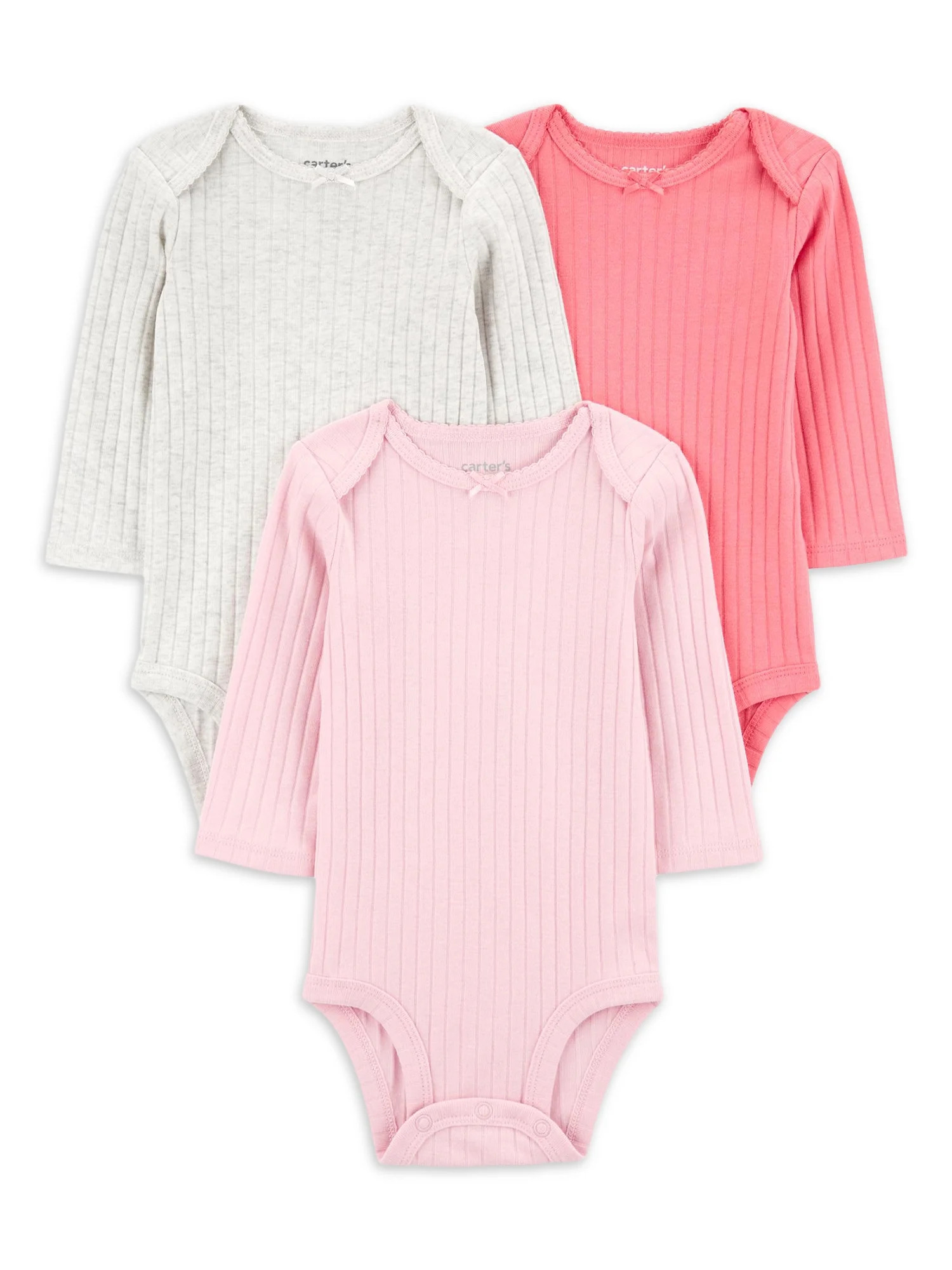 Carter's Child of Mine Baby Girl Bodysuits, 3-Pack, Sizes Preemie-18 Months | Walmart (US)