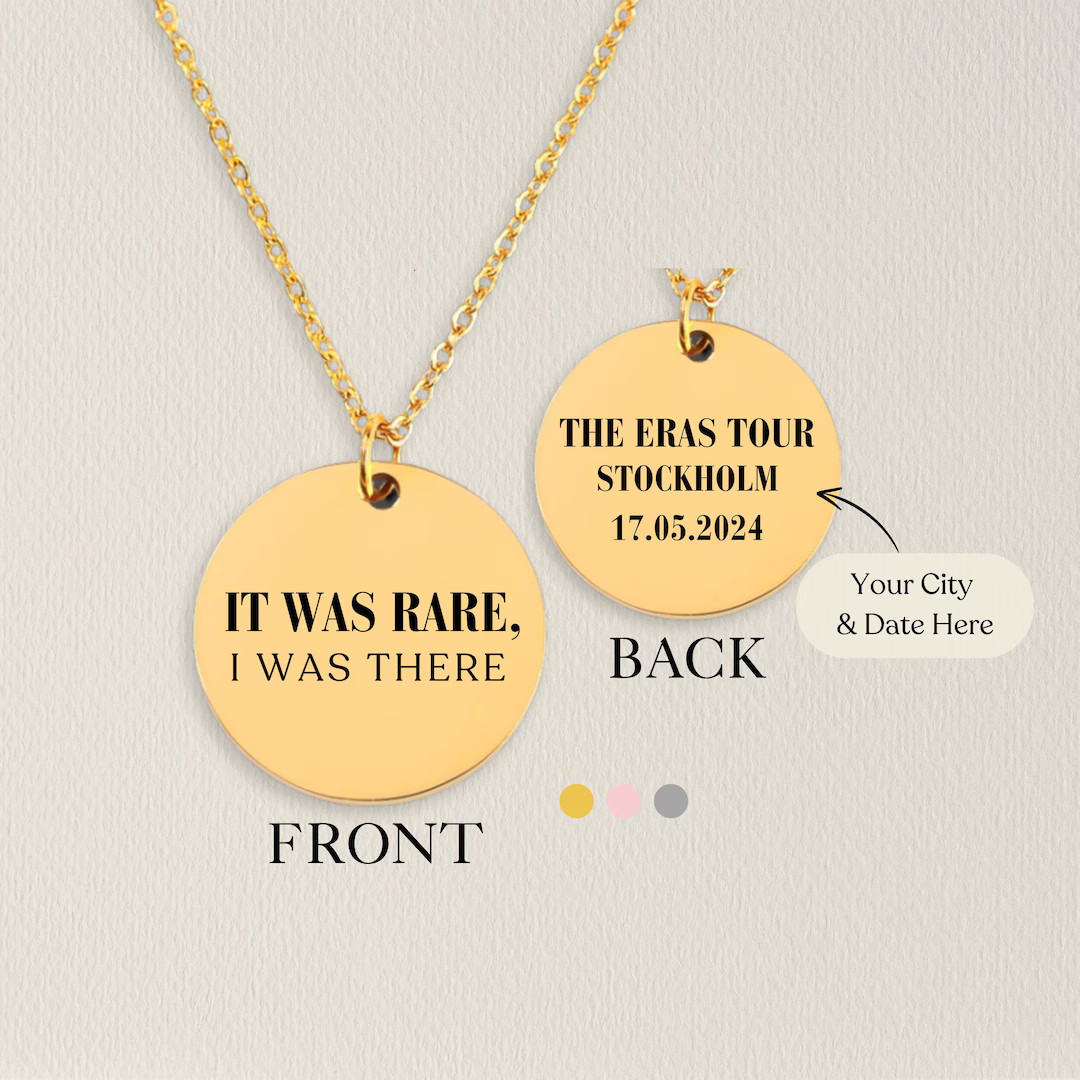 Personalized Eras Tour Necklace, Custom City and Date Concert Jewelry Gift for Her, It Was Rare G... | Etsy (US)