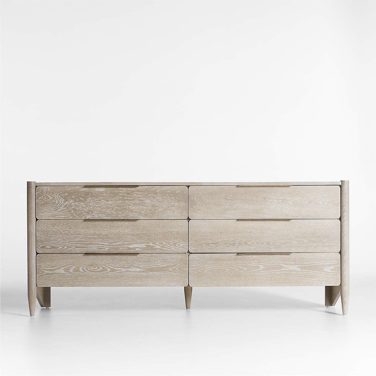 Casa 72" White Oak Wood 6-Drawer Dresser + Reviews | Crate & Barrel | Crate & Barrel