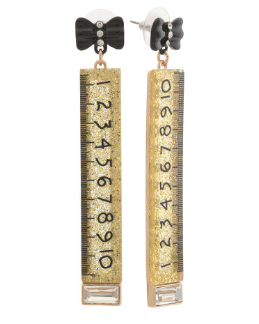 Glitter Ruler Earrings | TJ Maxx