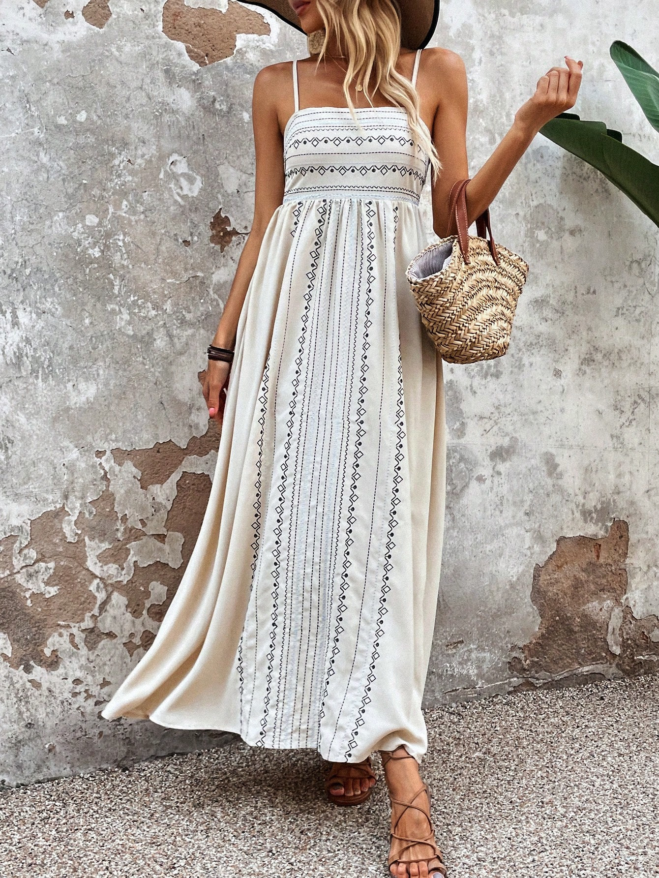 SHEIN VCAY Geo Print Cami Dress | SHEIN